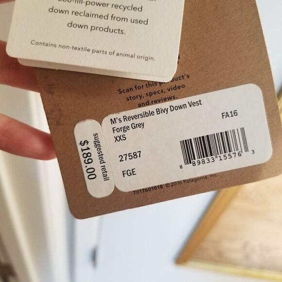 NWT Patagonia Reversible Bivy Men Down Vest - Picture 10 of 10